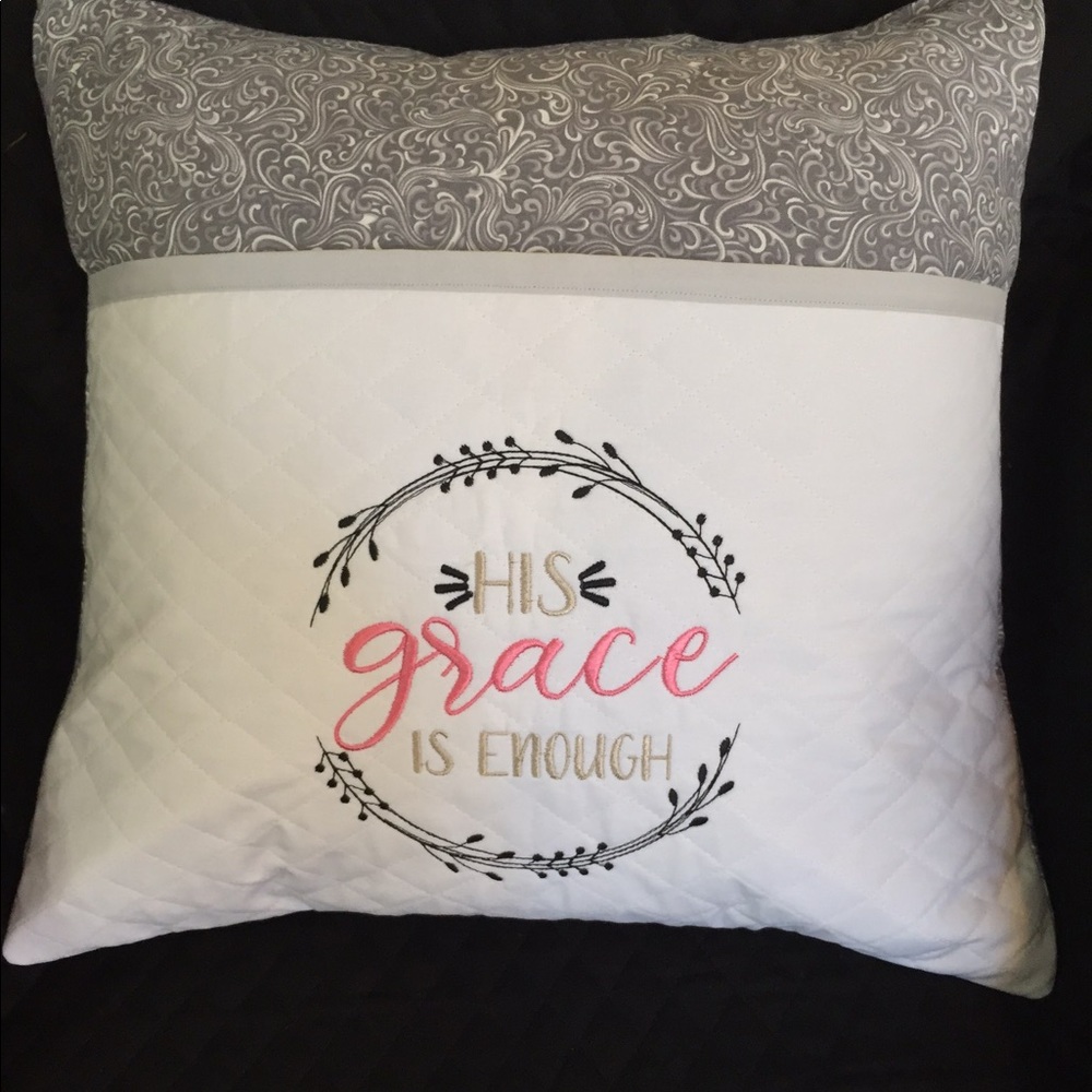 His Grace Reading Pocket pillow 17” pillow
